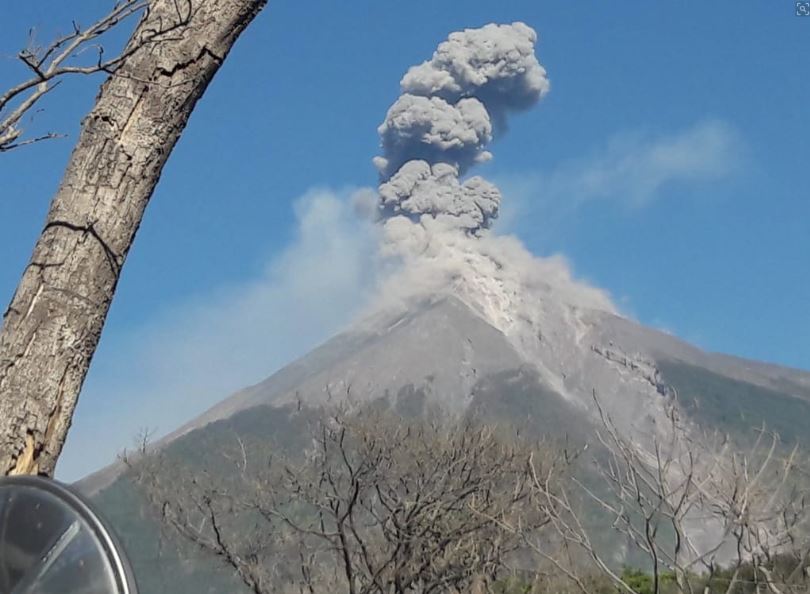 Caída de Ceniza del Volcán de Fuego