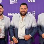LAS VEGAS, NEVADA - APRIL 25: (L-R) David Castro, Alan Ramirez and Oswaldo Silvas of Banda MS attend the 2024 Latin American Music Awards at MGM Grand Garden Arena on April 25, 2024 in Las Vegas, Nevada. David Becker/Getty Images/AFP (Photo by David Becker / GETTY IMAGES NORTH AMERICA / Getty Images via AFP)