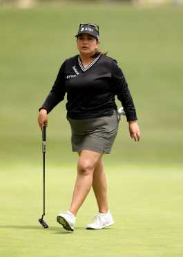LOS ANGELES, CALIFORNIA - APRIL 26: Lizette Salas of the United States walks on the first green during the second round of the JM Eagle LA Championship presented by Plastpro at Wilshire Country Club on April 26, 2024 in Los Angeles, California.   Meg Oliphant/Getty Images/AFP (Photo by Meg Oliphant / GETTY IMAGES NORTH AMERICA / Getty Images via AFP)