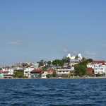 Vista de la Isla de Flores desde el lago.
(Foto Prensa Libre: Belinda S. Martínez)