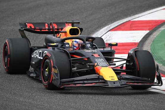 Red Bull Racing's Dutch driver Max Verstappen drives during the first practice session ahead of the Formula One Chinese Grand Prix at the Shanghai International Circuit in Shanghai on April 19, 2024. (Photo by Greg Baker / AFP)