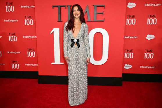 English singer-songwriter Dua Lipa attends the TIME100 Next Gala in New York City, on April 25, 2024. TIMEs annual TIME100 Next list recognizes 100 individuals who are defining the next generation of leadership  Artists, Phenoms, Leaders, Advocates and Innovators  poised to make the climb and in doing so, make history. (Photo by ANGELA WEISS / AFP)