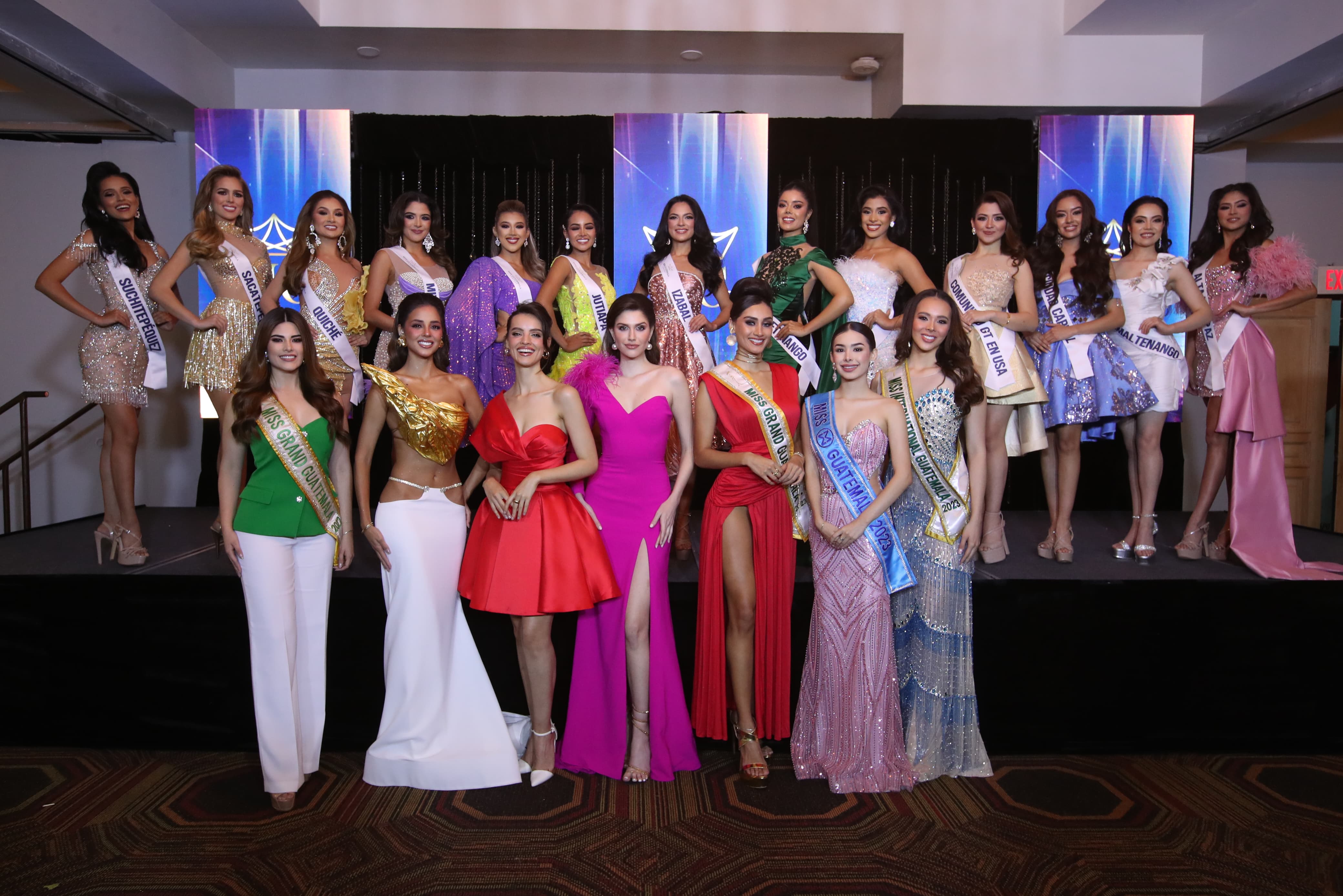 Miss Guatemala Contest 2024 colocación de bandas oficiales