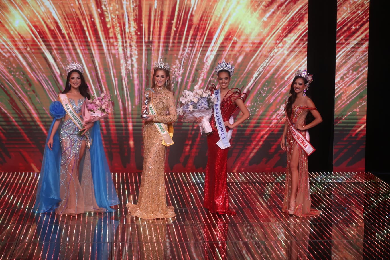 Las cuatro ganadoras del certamen de Miss Guatemala Contest 2024

(Foto Prensa Libre: Juan Diego González) 