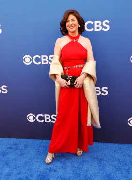 US actress Robin Weigert attends a celebration of the announcement of CBS's new Fall schedule at Paramount Studios in Hollywood, May 2, 2024. (Photo by Michael Tran / AFP)