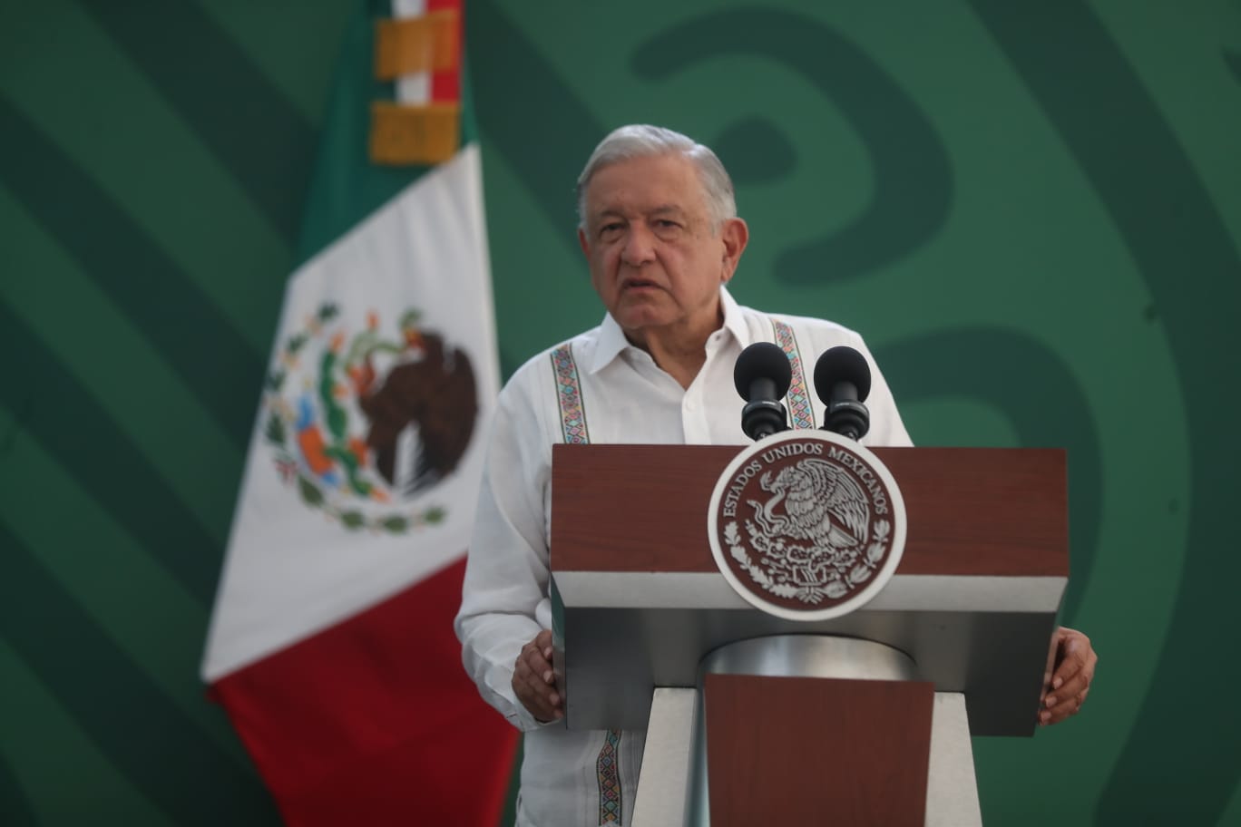 AMLO se encuentra en Tapachula, Chiapas, donde se reunirá con el presidente Bernardo Arévalo este 17 de mayo. (Foto Prensa Libre: J. D. González)