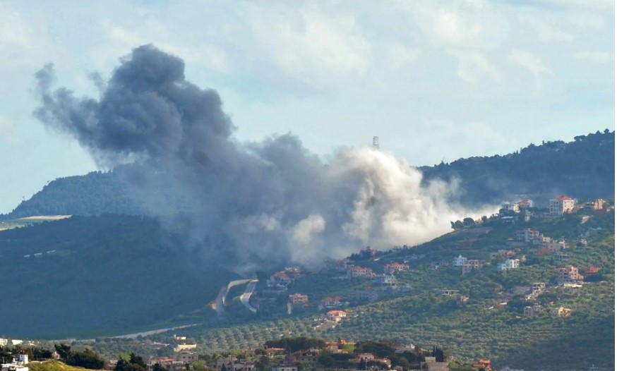 Bombardeos en el sur de Líbano. (Foto Prensa Libre: AFP)