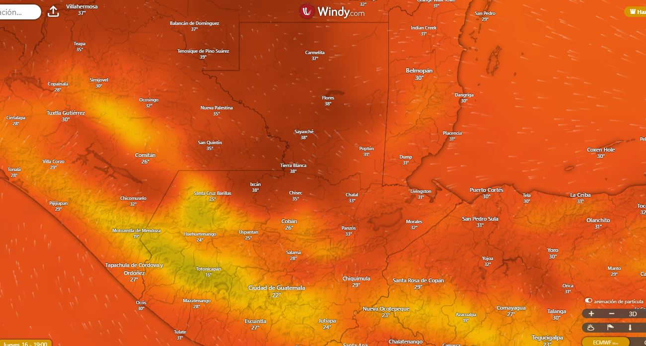 Zacapa registra temperatura récord de 43.1°C y el calor podría continuar