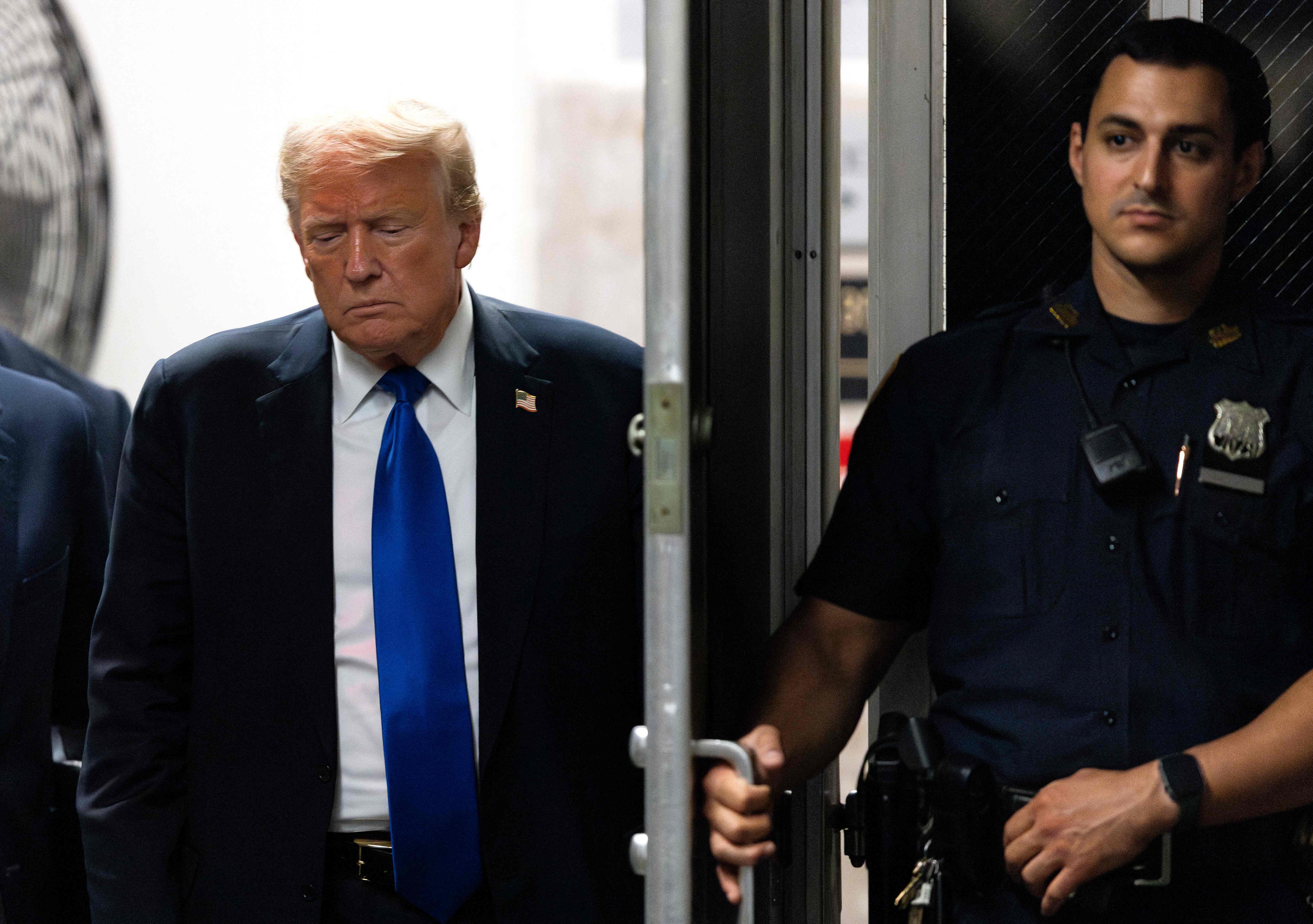 El expresidente de EE. UU., Donald Trump es condenado por 34 cargos que tenía en el juicio en su contra en Nueva York. (Foto Prensa Libre: AFP)