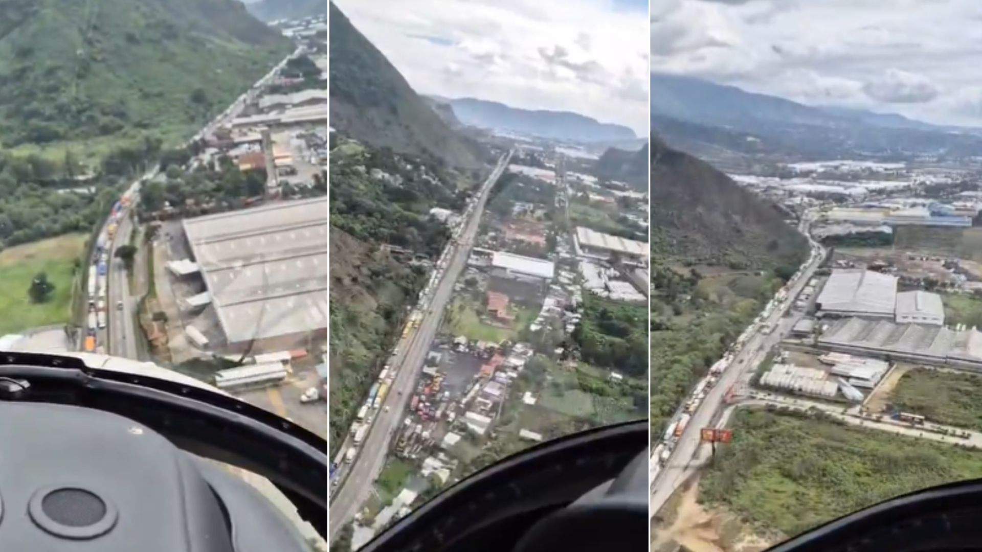 Video: captan largas filas de vehículos por el cierre de la autopista Palín- Escuintla