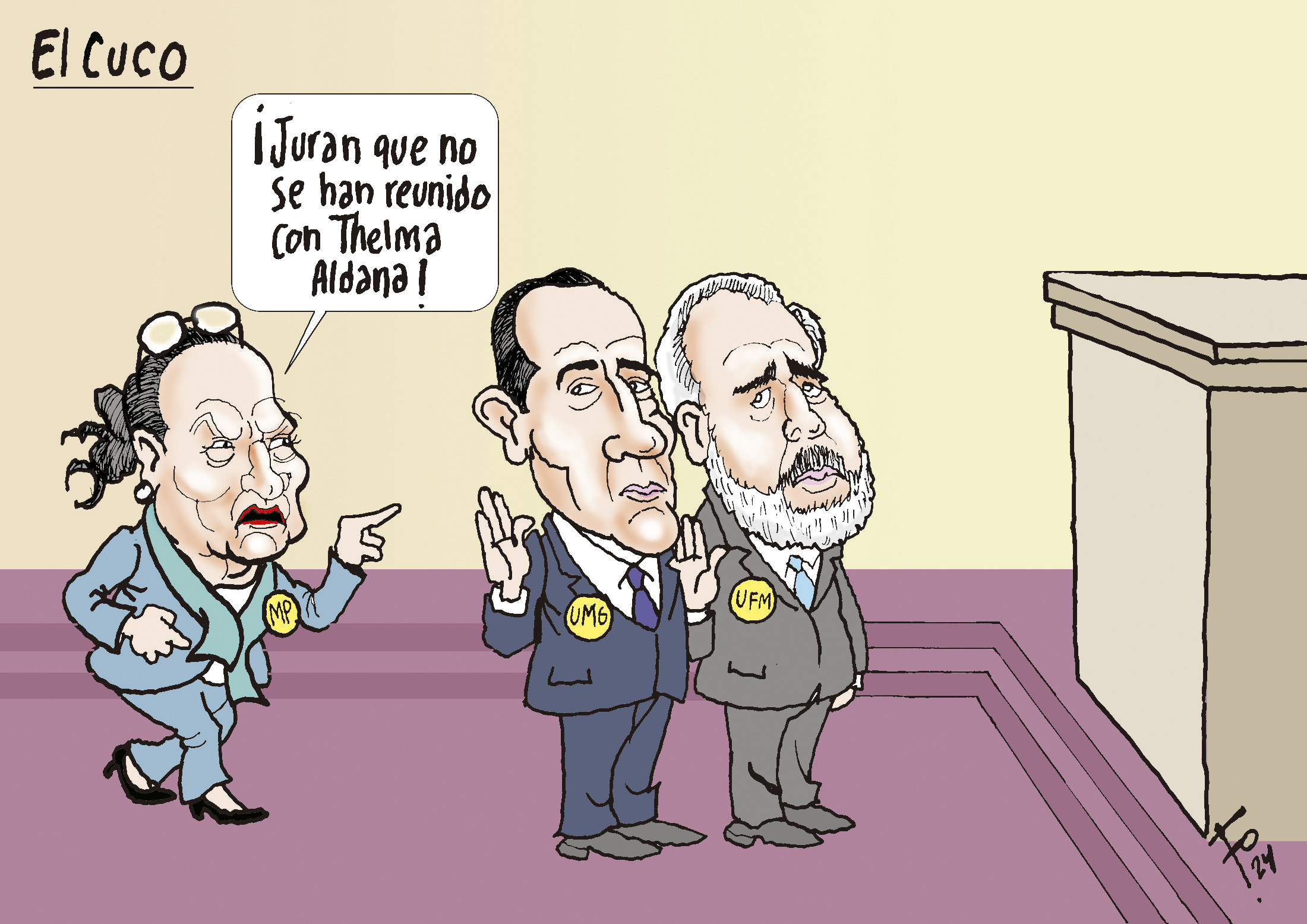 Personajes: Consuelo Porras, Luis Ruano y Arturo Saravia.