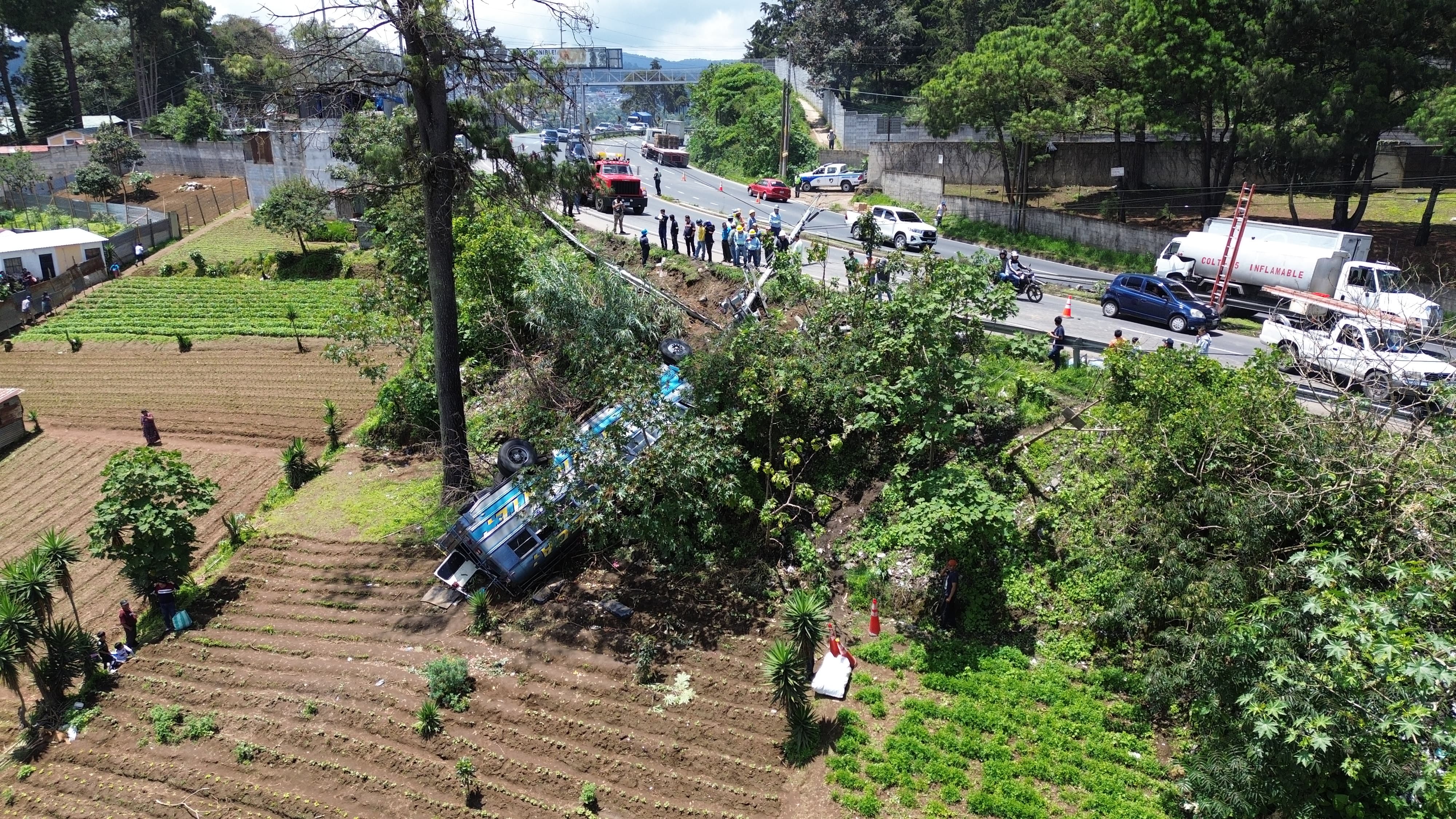 Accidente en km 35 de la ruta Interamericana