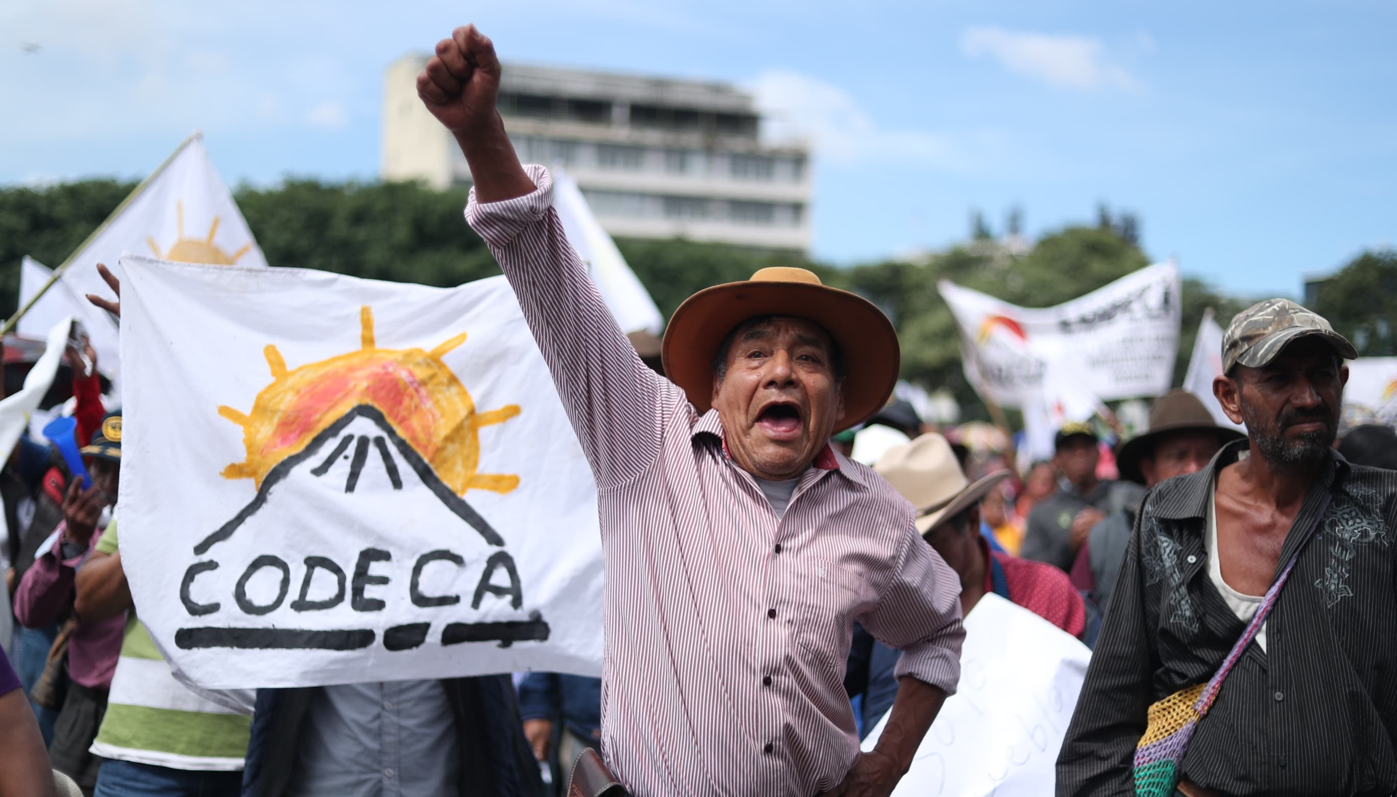 El Comité de Desarrollo Campesino (Codeca) solicitó una reunión con el Presidente Bernardo Árevalo. (Fotografía Prensa Libre: Esbin García)