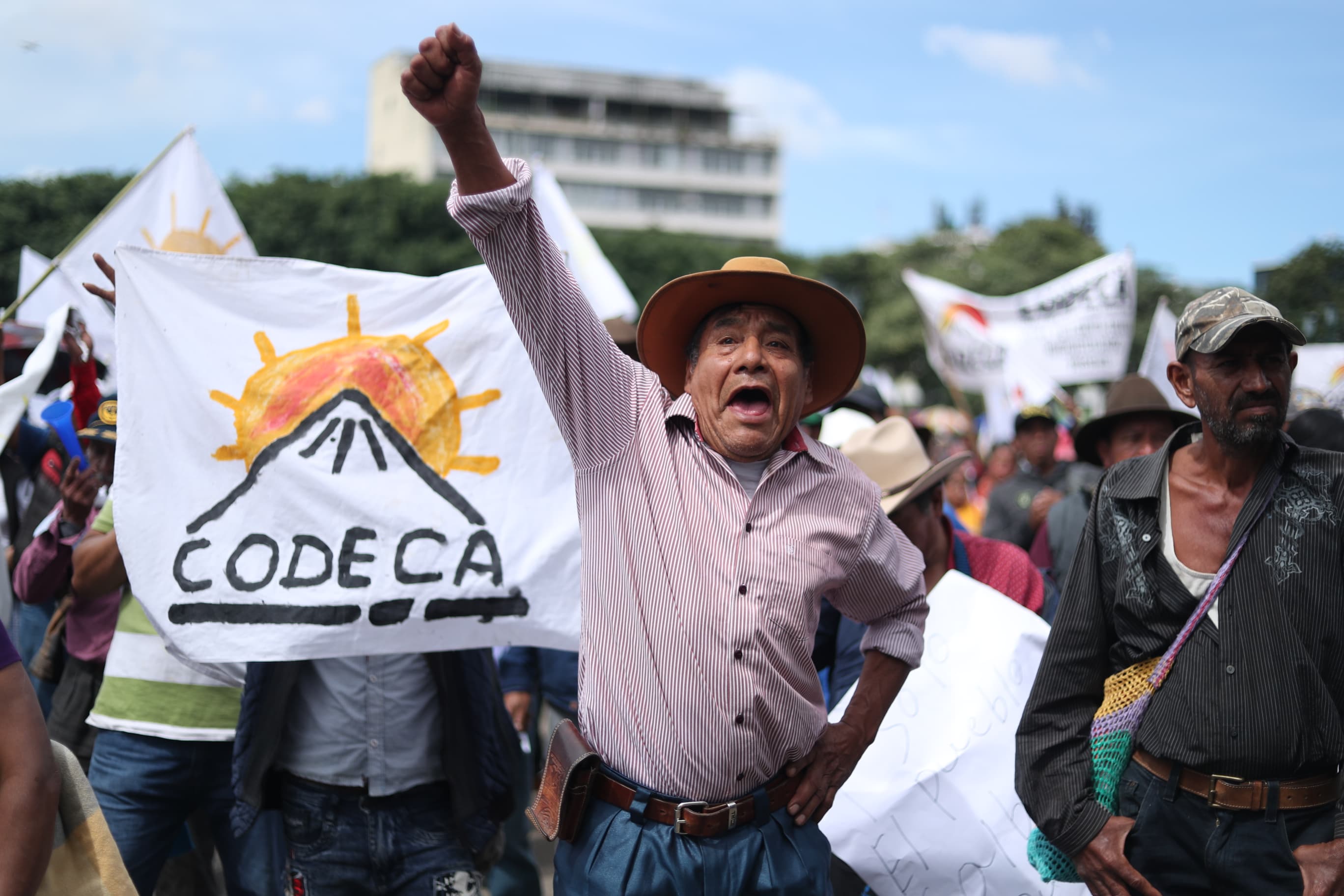 El Comité de Desarrollo Campesino (Codeca) solicitó una reunión con el Presidente Bernardo Árevalo. (Fotografía Prensa Libre: Esbin García)