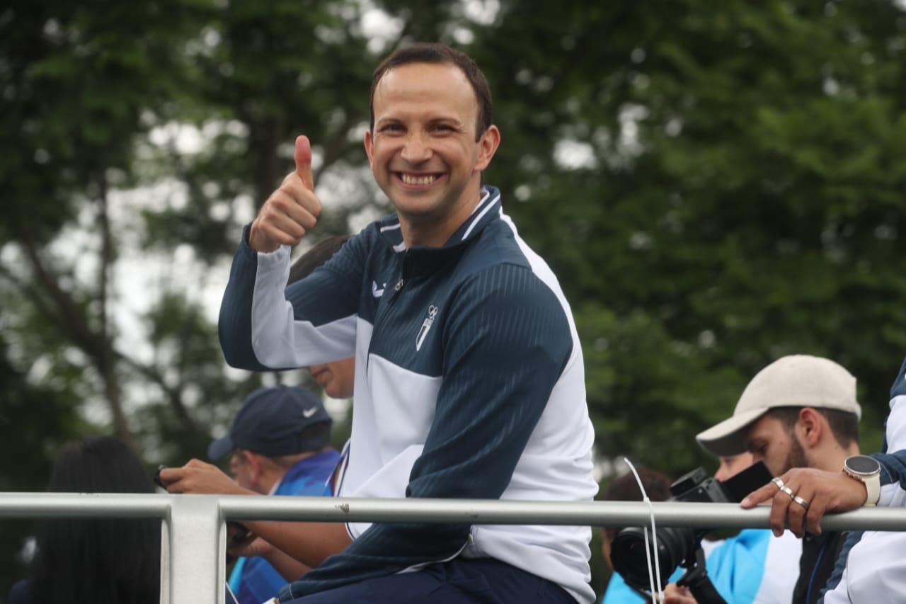 Kevin Cordón también está celebrando. (Foto Prensa Libre: Juan Diego González)