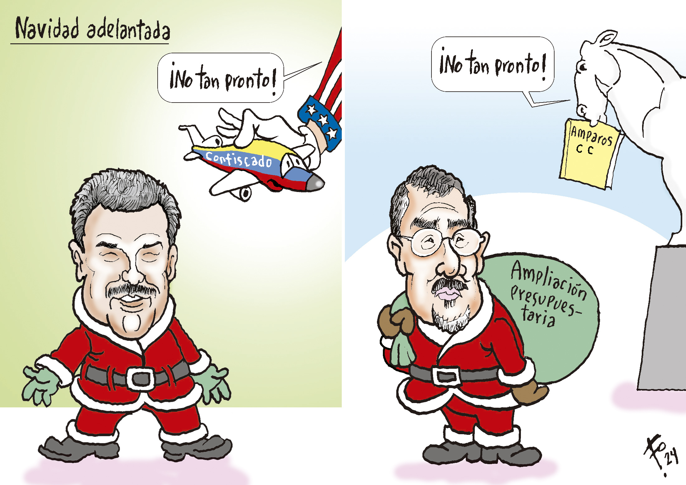 Personajes: Nicolás Maduro y Bernardo Arévalo.