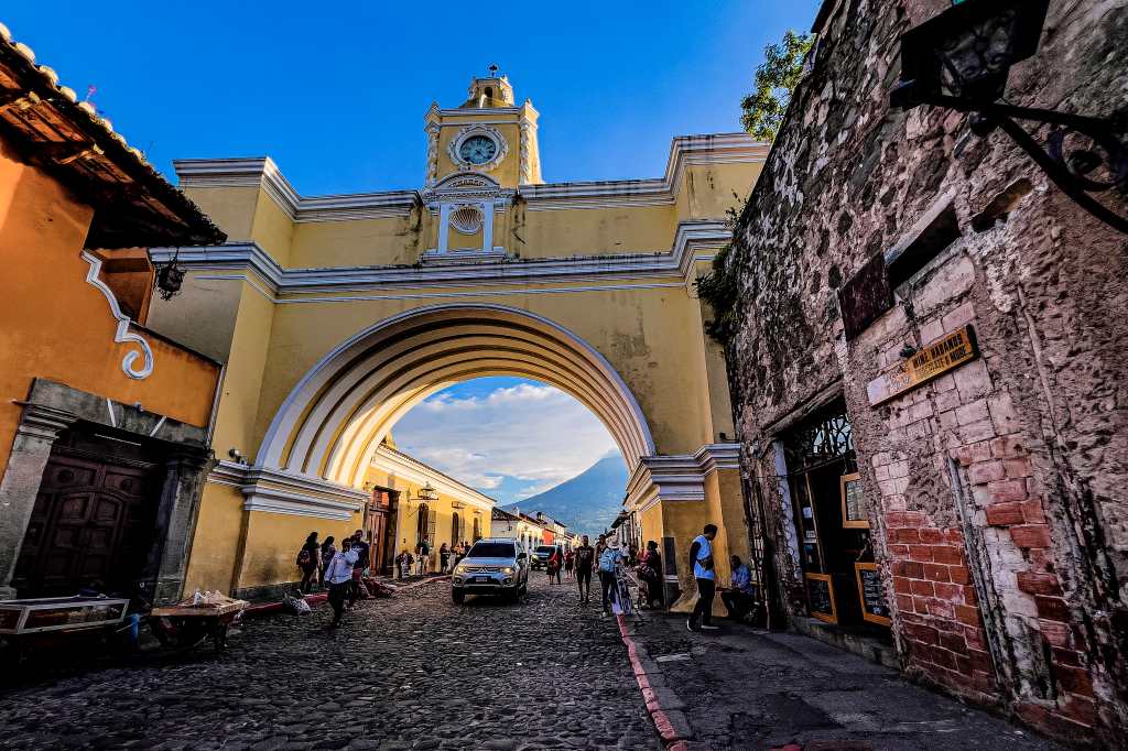 Fotografía del Arco de Santa Catalina, en Antigua Guatemala