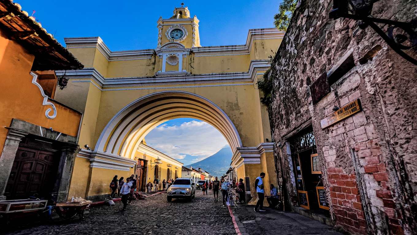 Fotografía del Arco de Santa Catalina, en Antigua Guatemala