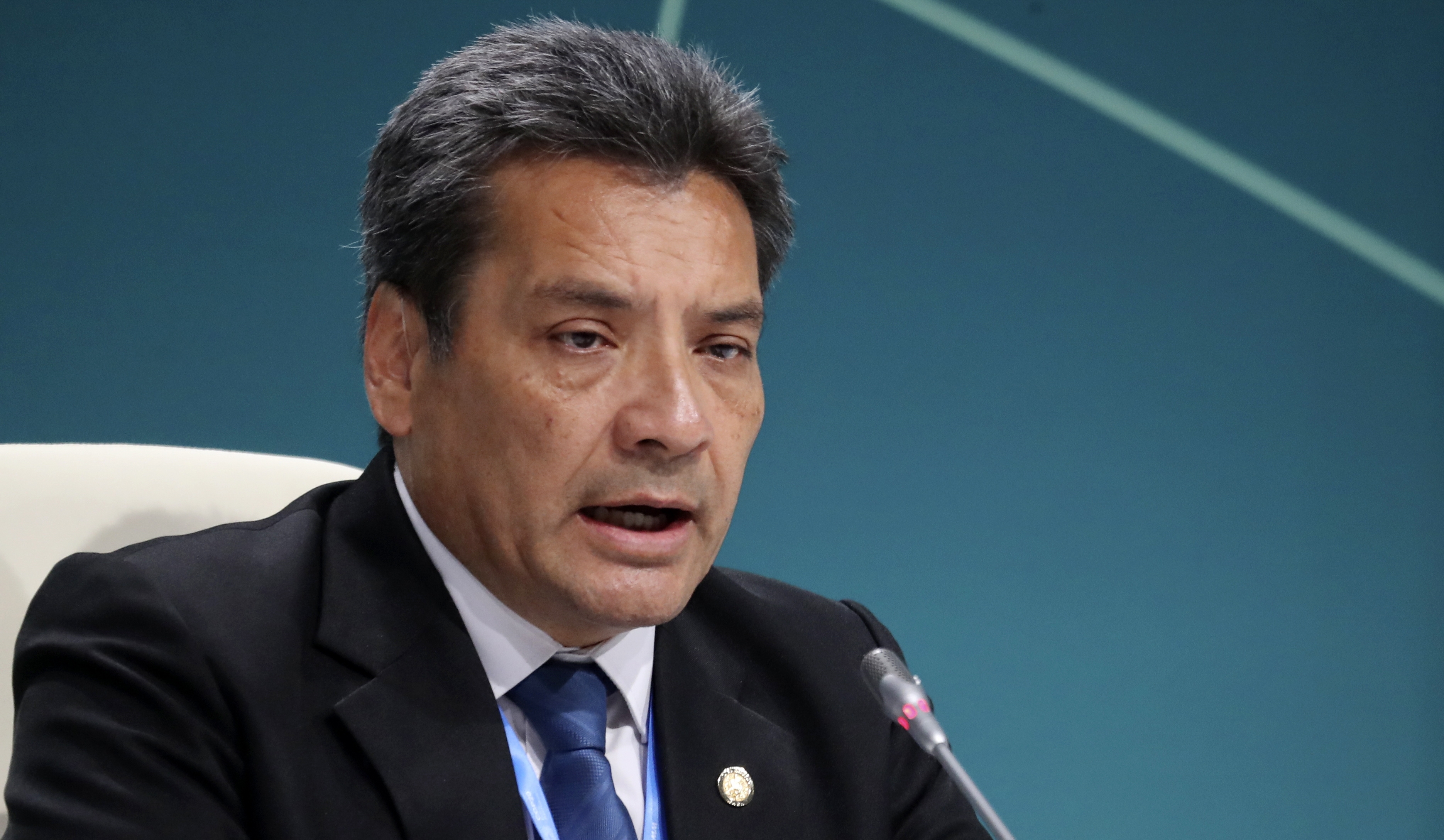 El viceministro de Recursos Naturales y Cambio Climático, Edwin Castellanos. (Foto Prensa Libre: EFE/EPA/IGOR KOVALENKO/Archivo). 
