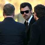 Former One Direction band members Harry Styles (C) and Niall Horan leave after attending the funeral service of the late One Direction singer Liam Payne, at a St Mary's church in Amersham, west of London on November 20, 2024. The funeral of former One Direction singer Liam Payne who died last month after falling from his Buenos Aires hotel room was held on Wednesday. (Photo by JUSTIN TALLIS / AFP)