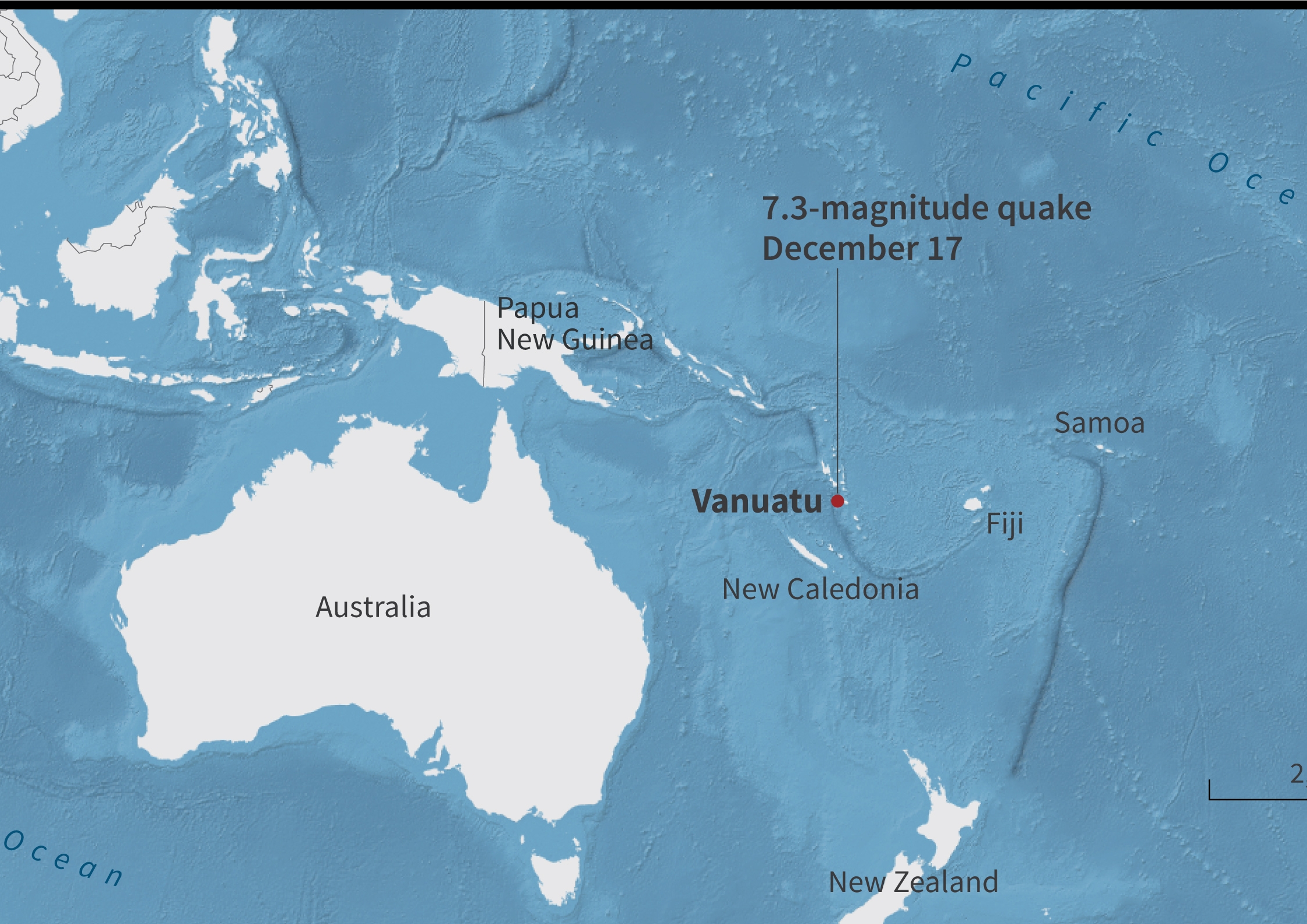 Terremoto de 7,3 grados sacude las aguas de Vanuatu y se emiten alertas por tsunami