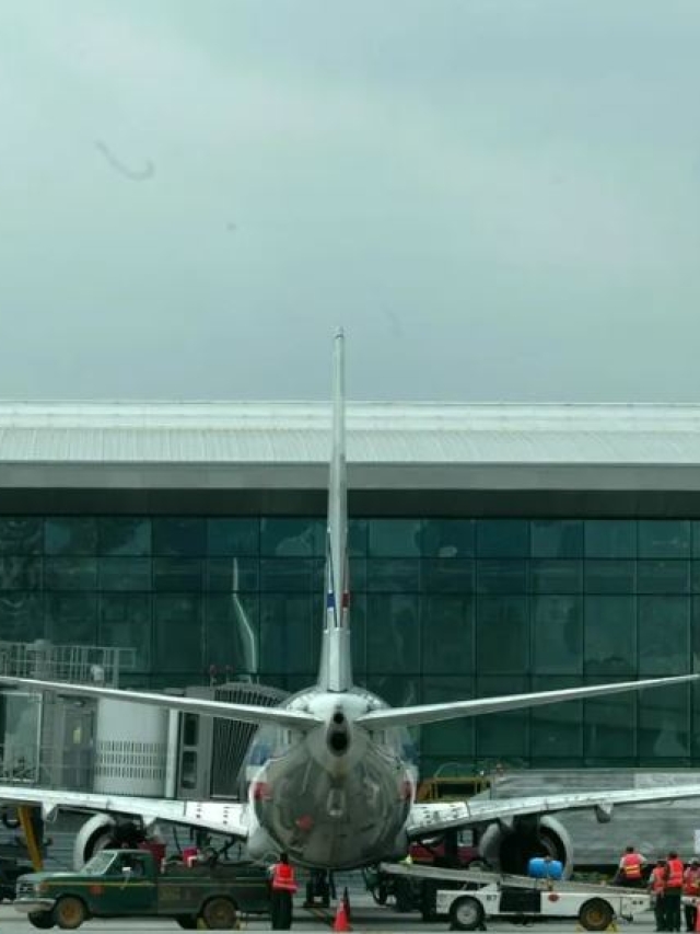 Aeropuerto Internacional La Aurora avión en muelle