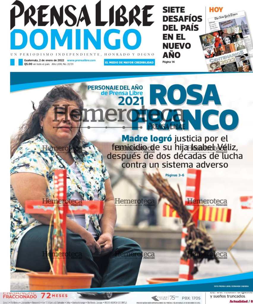 Personaje del Año de Prensa Libre en el 2021