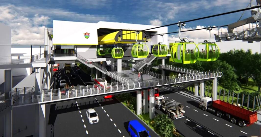 AeroMetro entre Guatemala y Mixco render 3