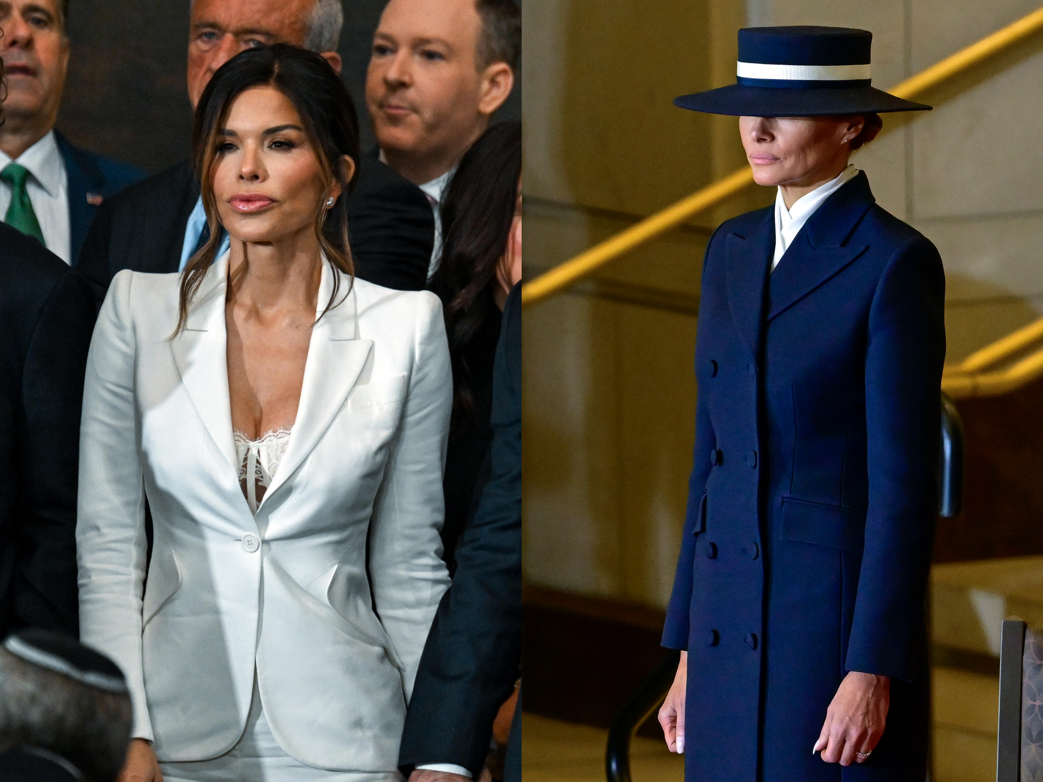 Escotes y sombreros destacan en los looks de la investidura de Donald Trump