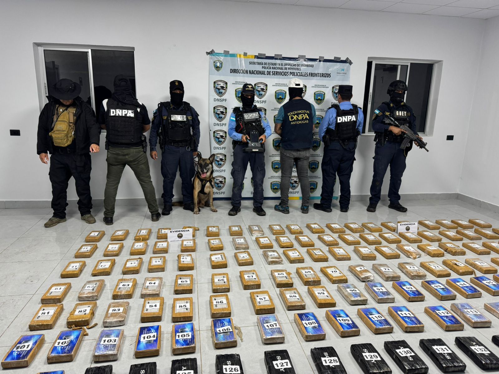 Guatemalteco es detenido en Honduras cuando trasladaba 174 paquetes de supuesta cocaína