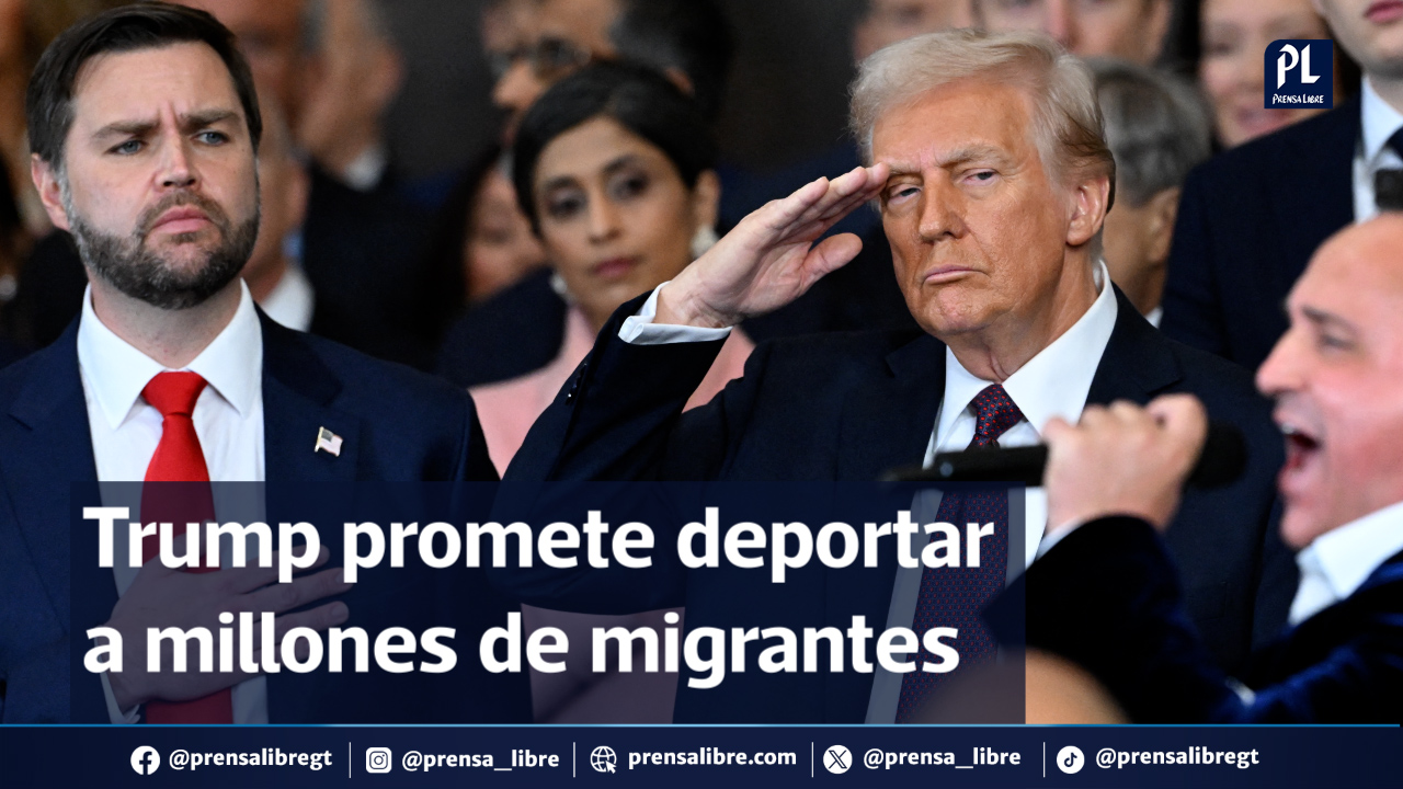 El presidente de Estados Unidos, Donald Trump, prometió este lunes en su discurso de investidura que deportará a "millones y millones" de migrantes en situación irregular. "En primer lugar, declararé una emergencia nacional en nuestra frontera sur" con México. "Todas las entradas ilegales serán bloqueadas de inmediato y comenzaremos el proceso de enviar a millones y millones de extranjeros criminales a los lugares de donde vinieron", recalcó el presidente republicano. Trump también declaró que recuperarán el canal de Panamá, además que ofreció cambiar el nombre del Golfo de México por el de "Golfo de América".