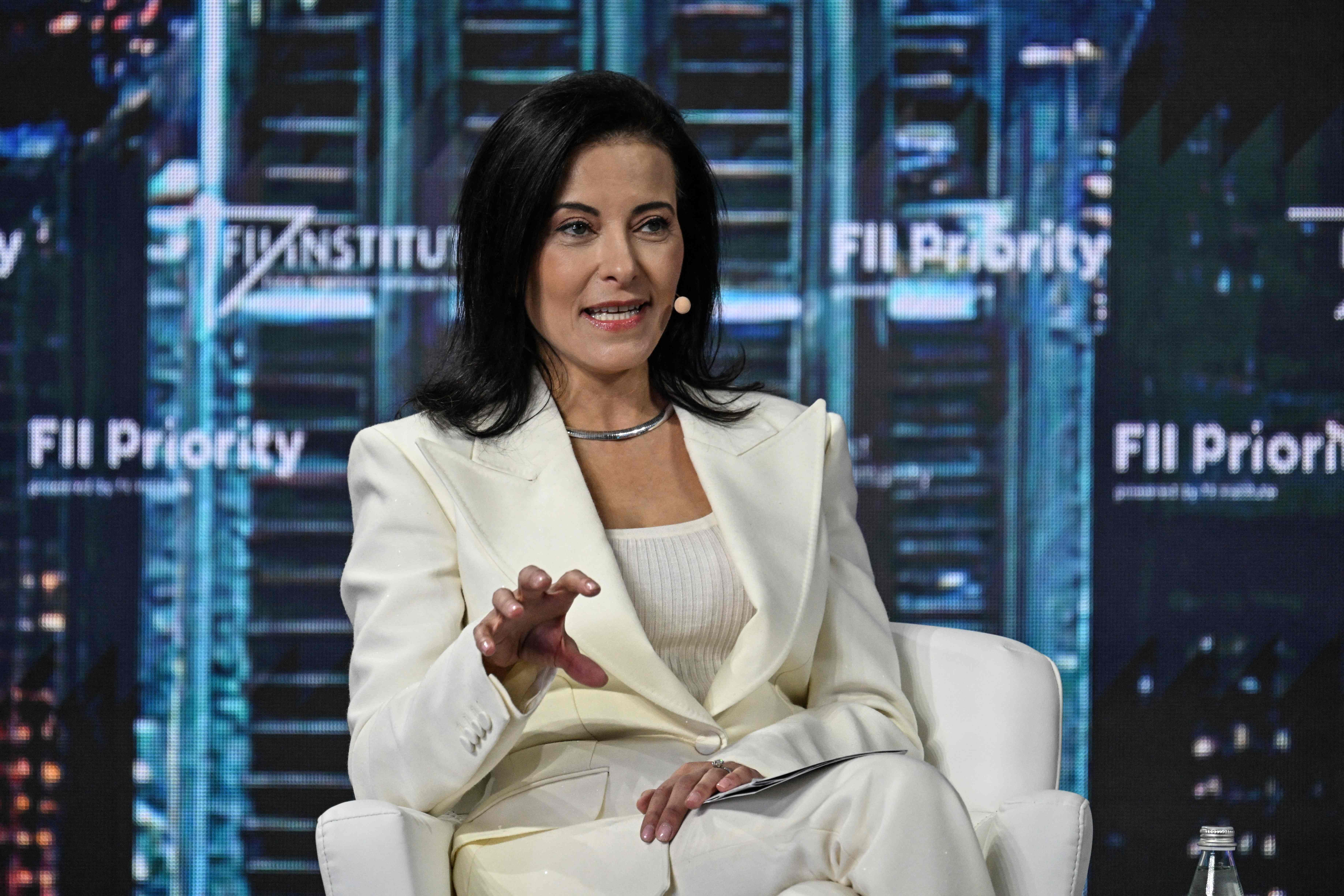 La exasesora de Seguridad Nacional de Donald Trump durante su primer mandato, Dina Powell, es nombrada presidenta y vicepresidenta de la empresa tecnológica Meta. (Foto Prensa Libre: Chandan Khanna / AFP)