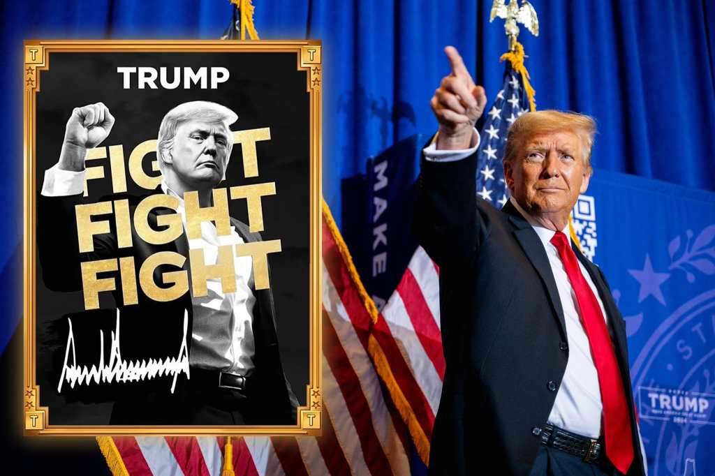 imagen del diseño de la memecoin, o criptomoneda de Donald Trump