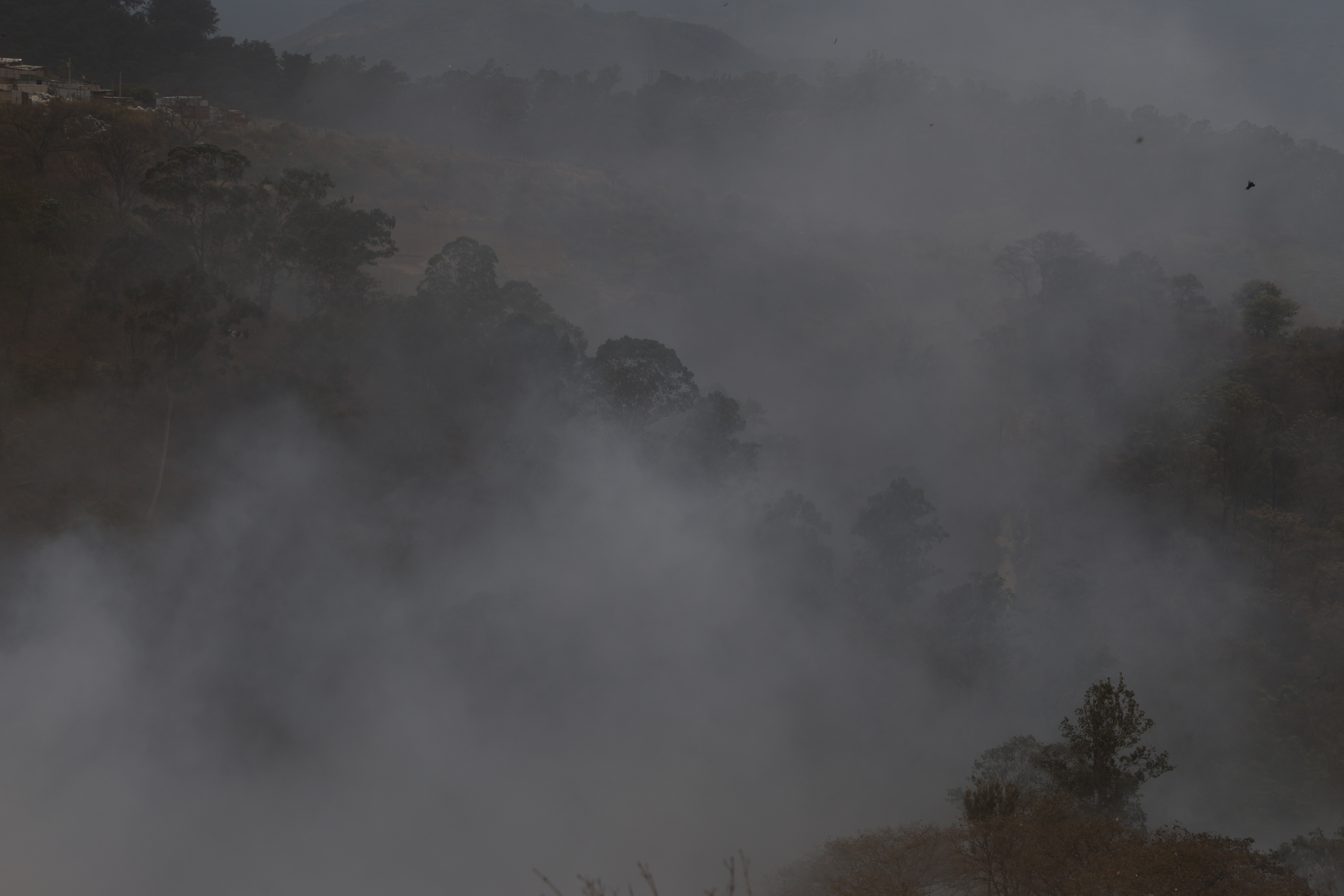 ontaminación visible en el aire durante un episodio crítico de calidad del aire