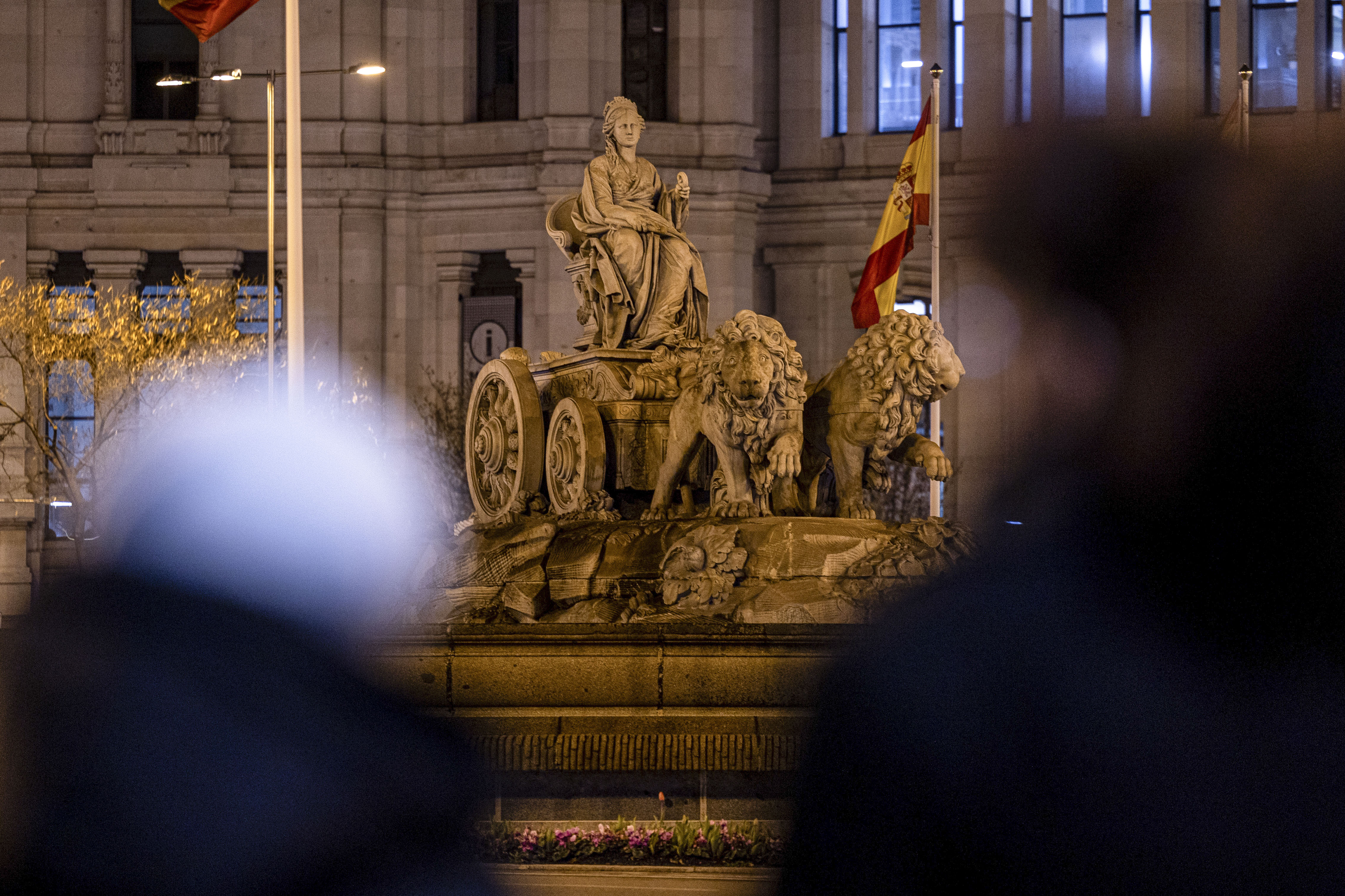 Madrid, 03/2025.- Photograph of the Source of Cibeles off this Saturday, on the occasion of the planet's time in Madrid. EFE/ Daniel González