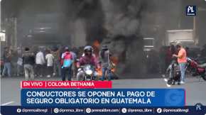 Una serie de protestas, bloqueos y manifestaciones se registran este martes 18 de marzo en diversos puntos del país por el pago obligatorio de un seguro para vehículos.
El Ministerio de Gobernación publicó en el Diario de Centro América cuatro reglamentos para que todos los vehículos deban contar con un seguro de responsabilidad para terceros.
Este es el ambiente en la Colonia Bethania zona 7.

