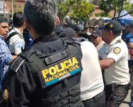 Confrontation between PNC and protesters