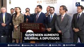 La Junta Directiva del Congreso de la República suspendió el acta en la que se aprobó el aumento salarial a los diputados del legislativo. Nery Ramos, presidente del Congreso, informó que en el siguiente pleno propondrán derogar el punto del acuerdo legislativo donde se ordena el incremento salarial.