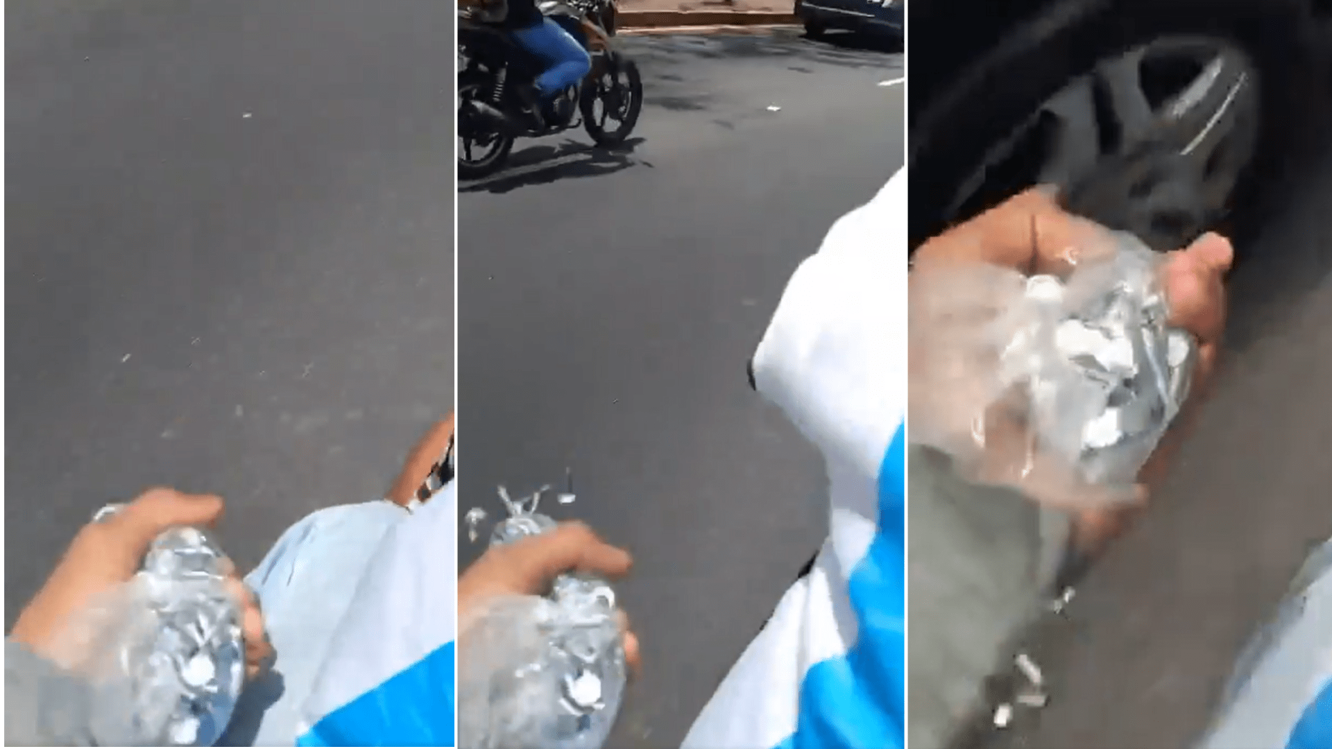 Video of motorcycle men pulling nails in (2)