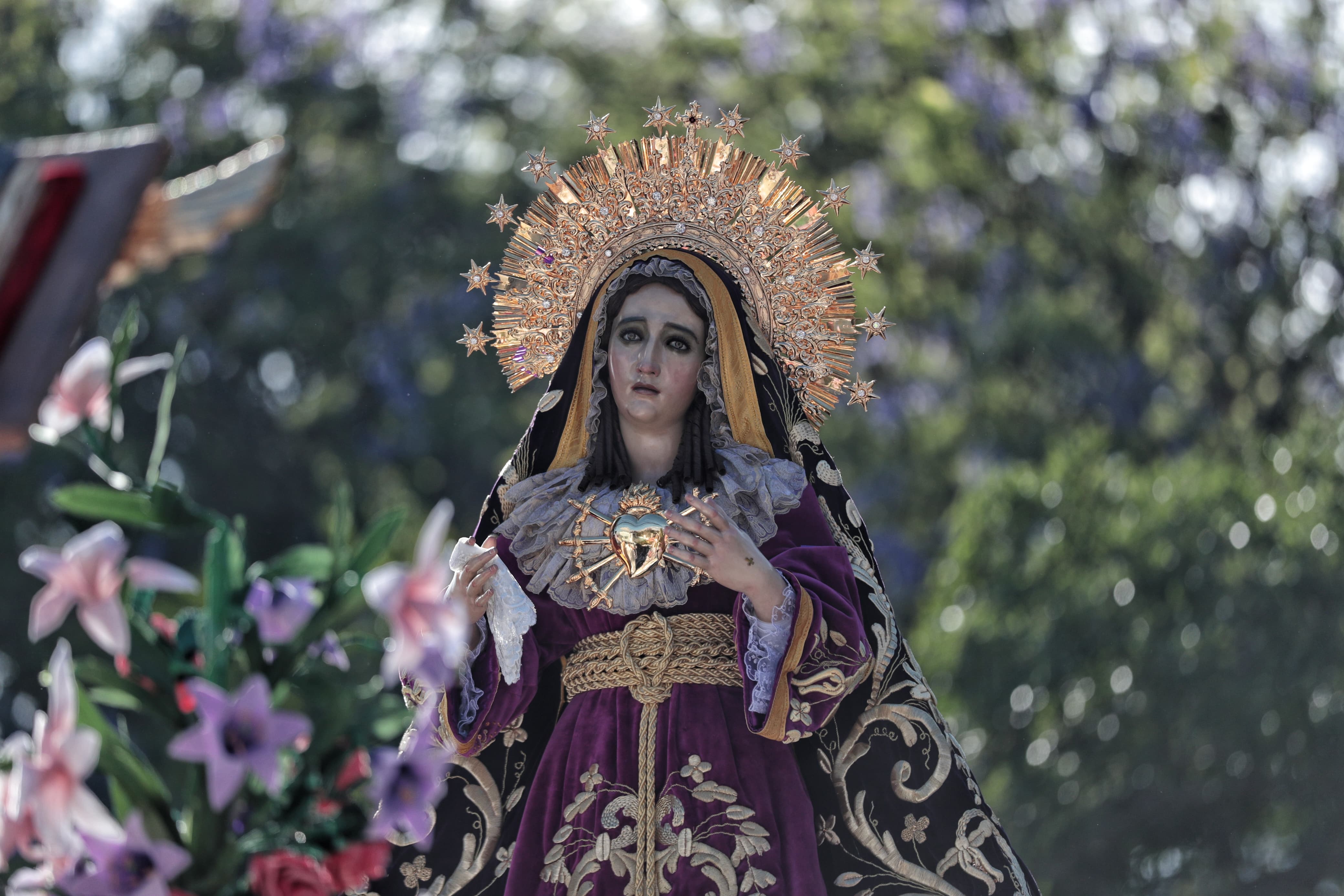 El rostro sereno Virgen de Dolores (Foto Prensa libre: Esbin García)