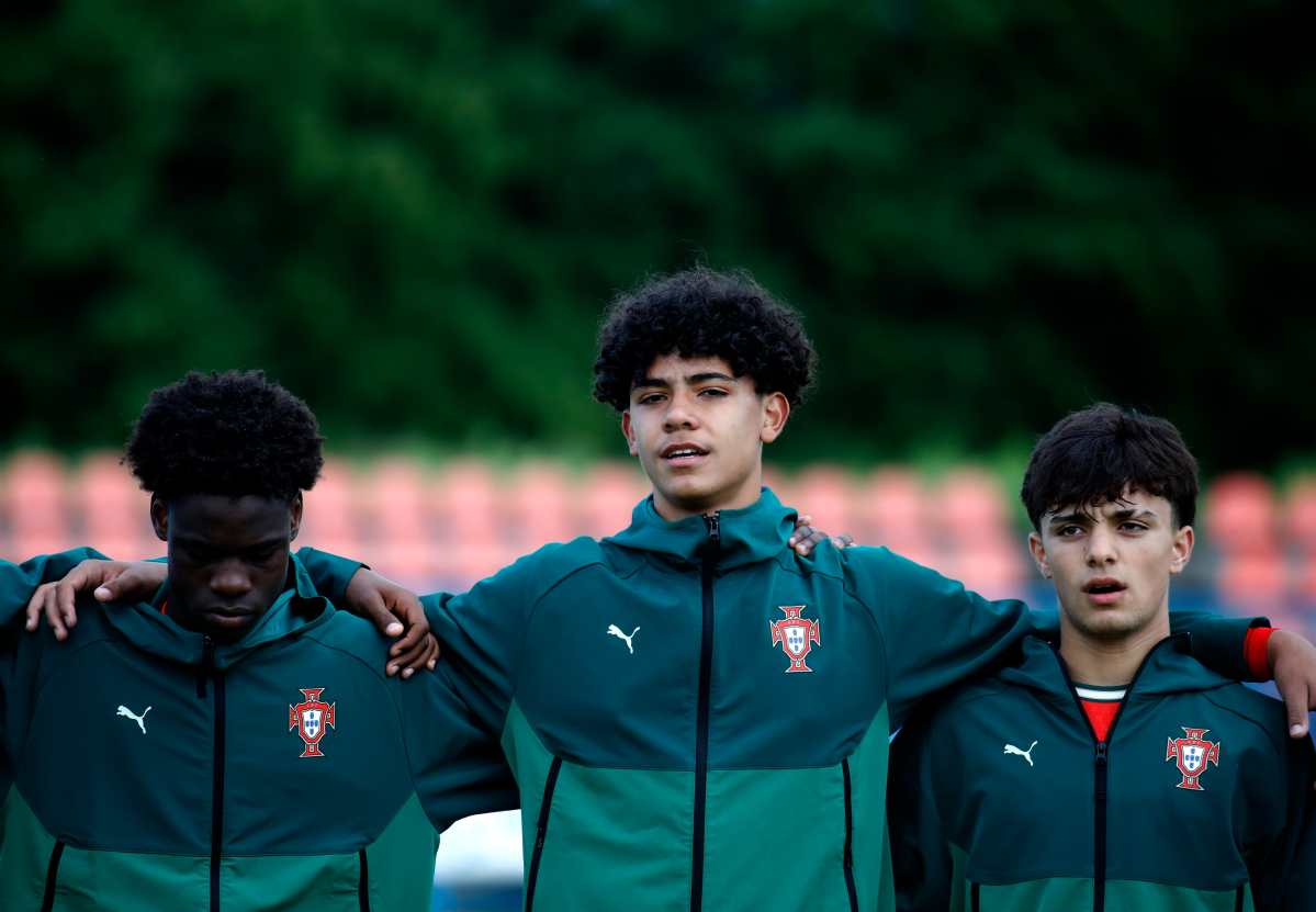 CAKOVEC (Croatia), 18/05/2025.- Cristiano Ronaldo Jr. of Portugal before the Vlatko Markovic International Tournment under-15 final soccer match between Portugal and Croatia in Cakovec, Croatia, 18 May 2025. (Croacia) EFE/EPA/ANTONIO BAT