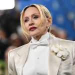 TOPSHOT - US singer songwriter Madonna arrives for the 2025 Met Gala at the Metropolitan Museum of Art on May 5, 2025, in New York. The Gala raises money for the Metropolitan Museum of Art's Costume Institute. The 2025 Met Gala is themed "Tailored for You," aligning with the Costume Institutes exhibition, "Superfine: Tailoring Black Style," set to open to the public on May 10. (Photo by Angela WEISS / AFP)