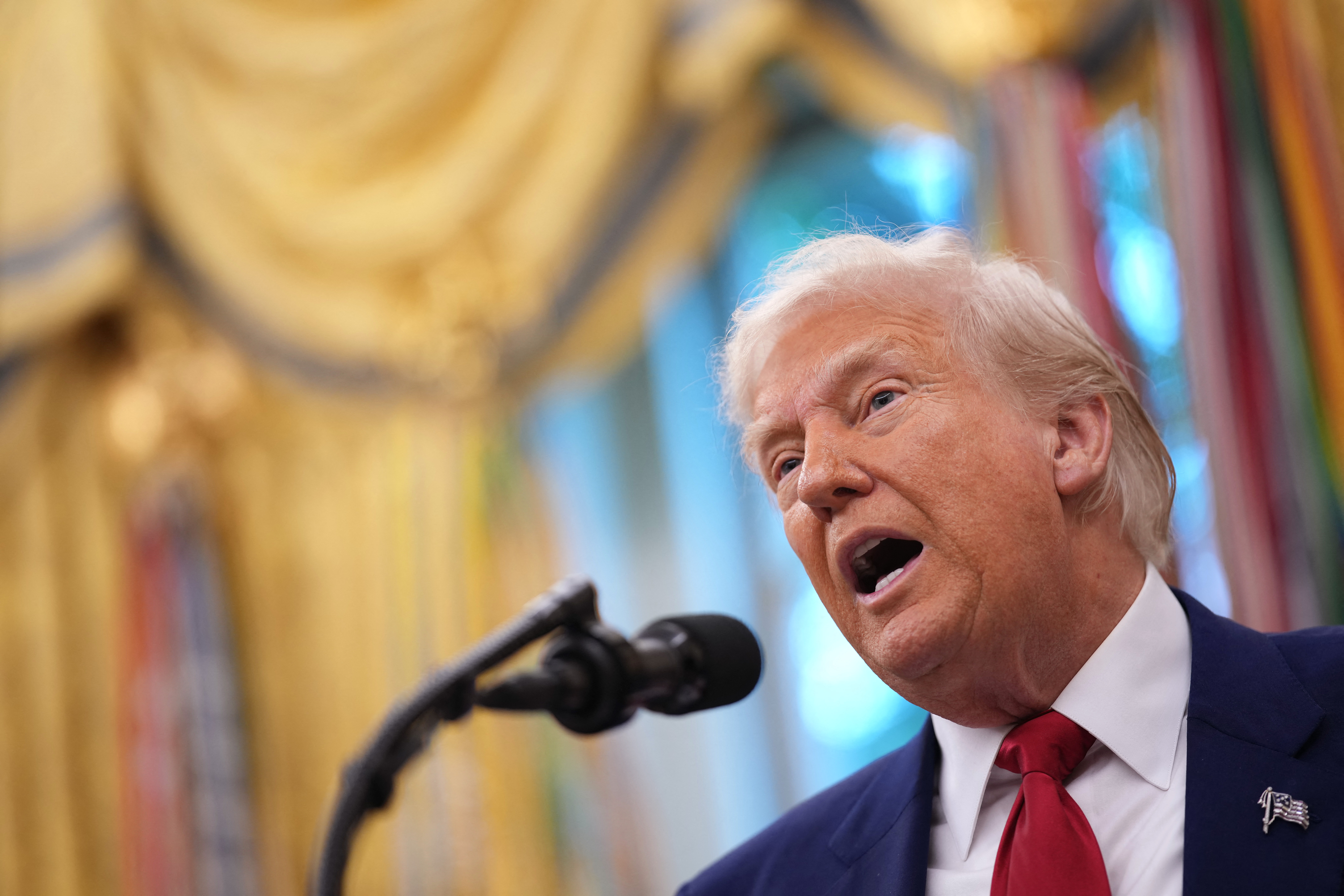 El presidente Trump ha sido cuestionado por las políticas económicas que ha impuesto a otros países. (Foto Prensa Libre AFP)