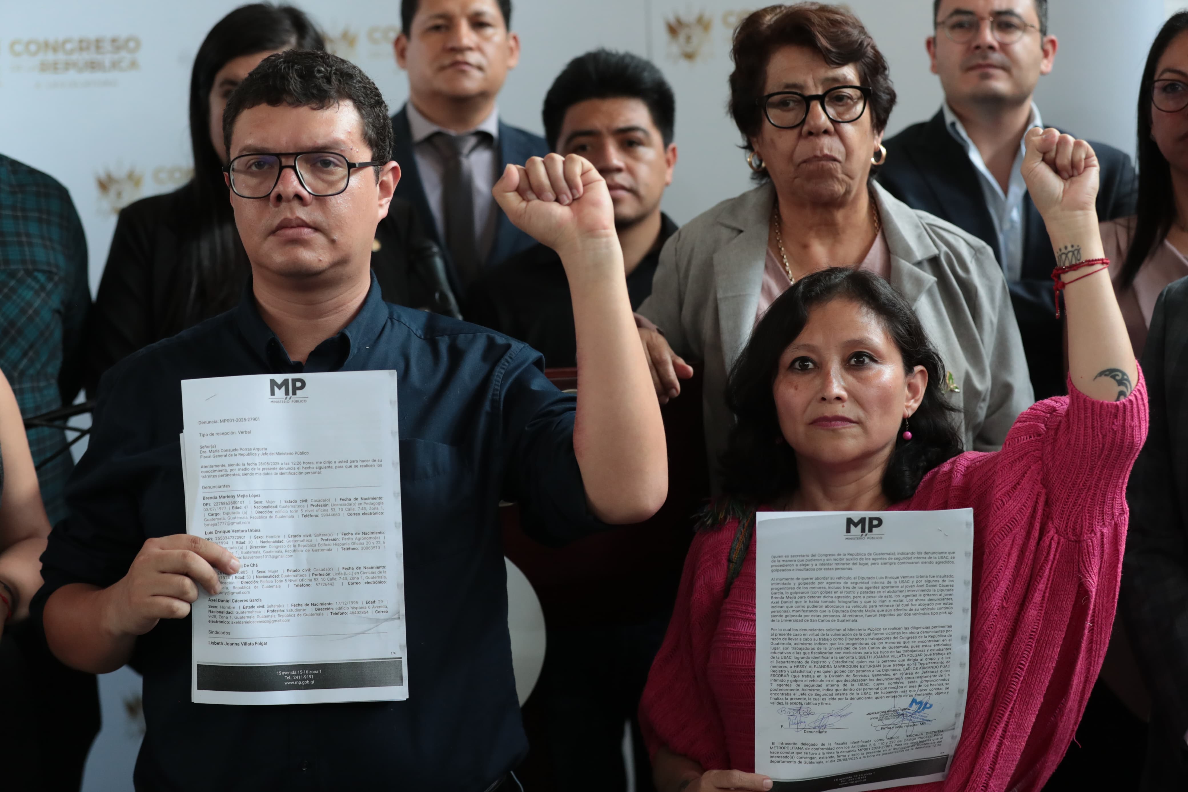 Diputados Brenda Mejía y Luis Ventura narran cómo fue la agresión en su contra y denuncian lo sucedido