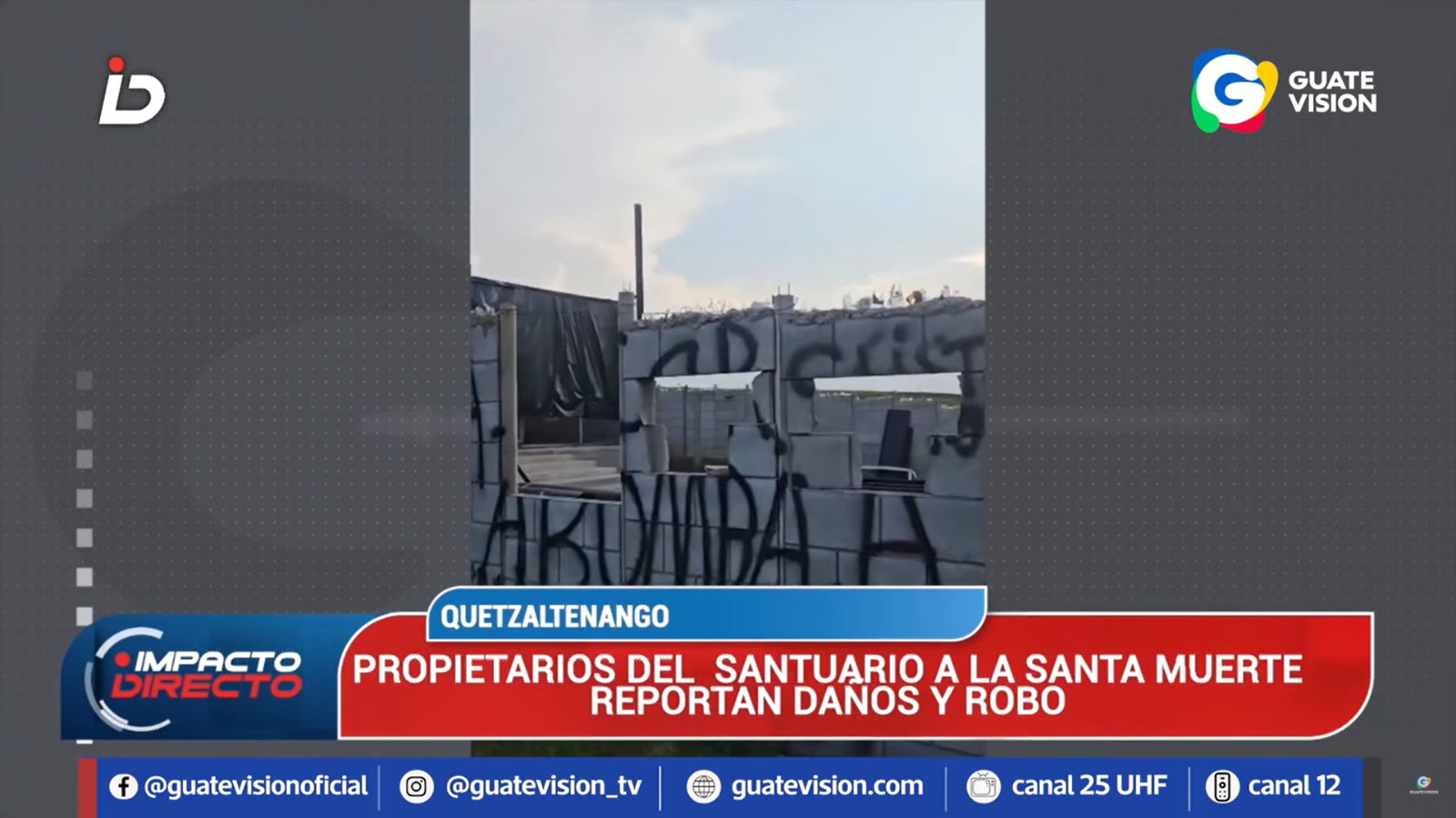 Video de cómo quedó el santuario de la Santa Muerte en Cantel luego de haber sido vandalizado