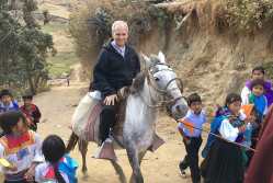 Handout picture released by the Chiclayo's Diosece on May 9, 2025, shows Pope Leo XIV when he was Chiclayo's bishop riding a horse at Incahuasi mountains near Chiclayo. US-born pontiff Leo XIV, close to Pope Francis, became a Peruvian national in 2015 and devoted more than 20 years as a missionary in the Andean country. (Photo by ERNESTO BENAVIDES / Chiclayo Diosece / AFP) / RESTRICTED TO EDITORIAL USE - MANDATORY CREDIT "AFP PHOTO / Chiclayo Doisece / HANDOUT /  " - NO MARKETING NO ADVERTISING CAMPAIGNS - DISTRIBUTED AS A SERVICE TO CLIENTS