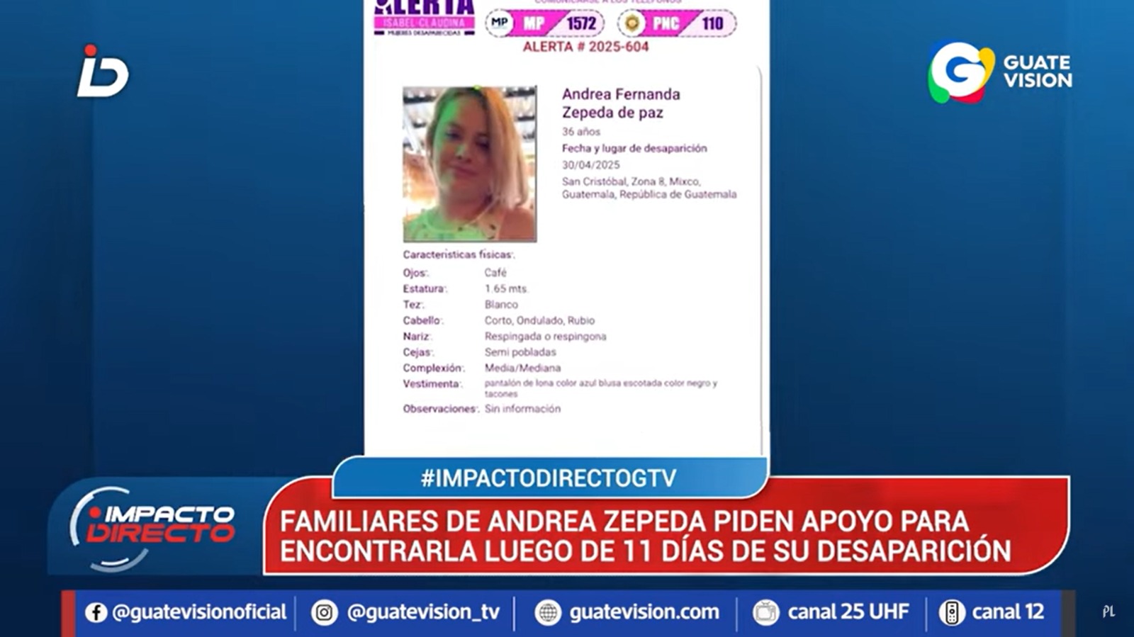 Familiares de Andrea Zepeda claman por su localización tras 13 días desaparecida