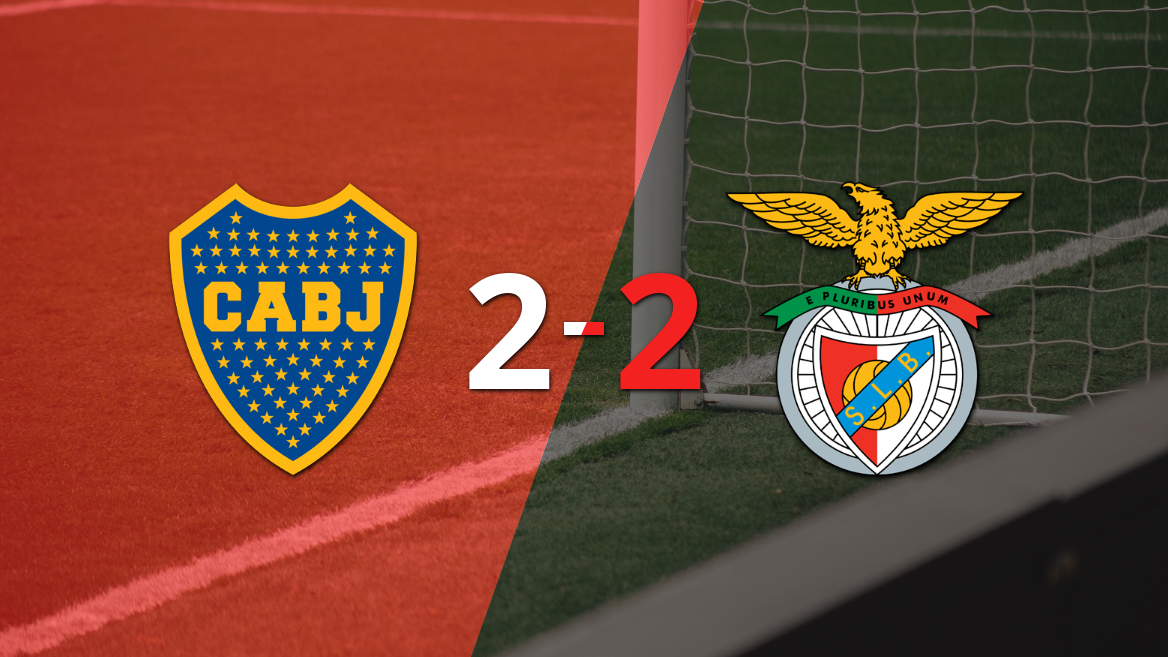 Empate a 2 entre Boca Juniors y Benfica