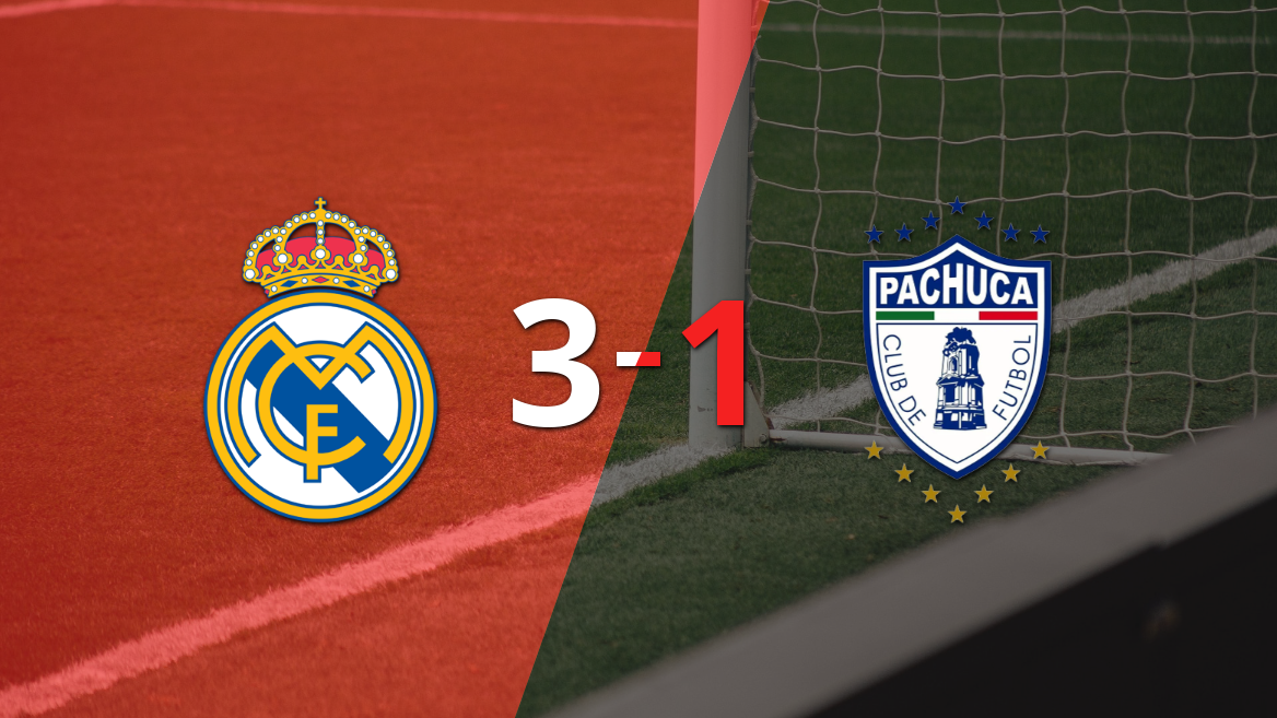 Con muchos goles, Real Madrid derrotó 3-1 a Pachuca