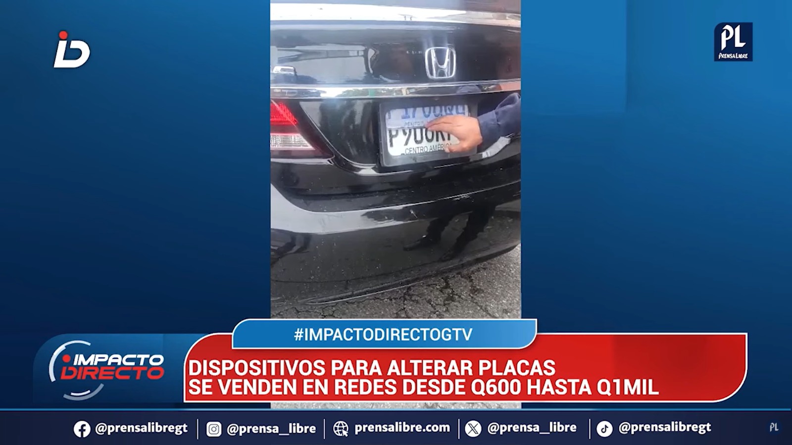 Así era el sistema ilegal que usaba un conductor para cambiar placas